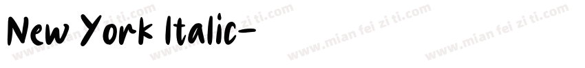 New York ltalic字体转换